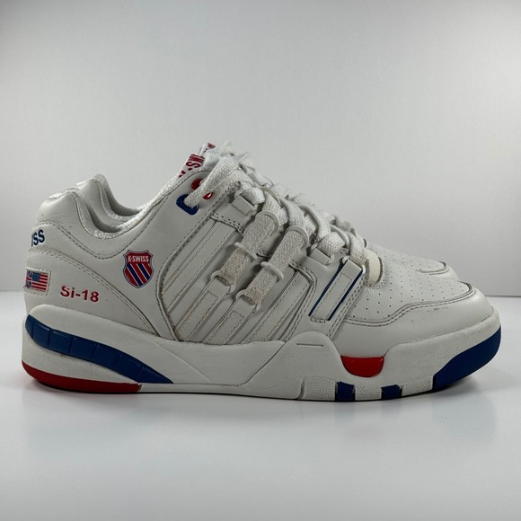 K-Swiss Other - K-Swiss Si-18 International Heritage Low White Red Blue Mens 7 08381-113-M
